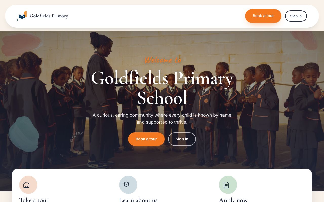 Warmth school website template