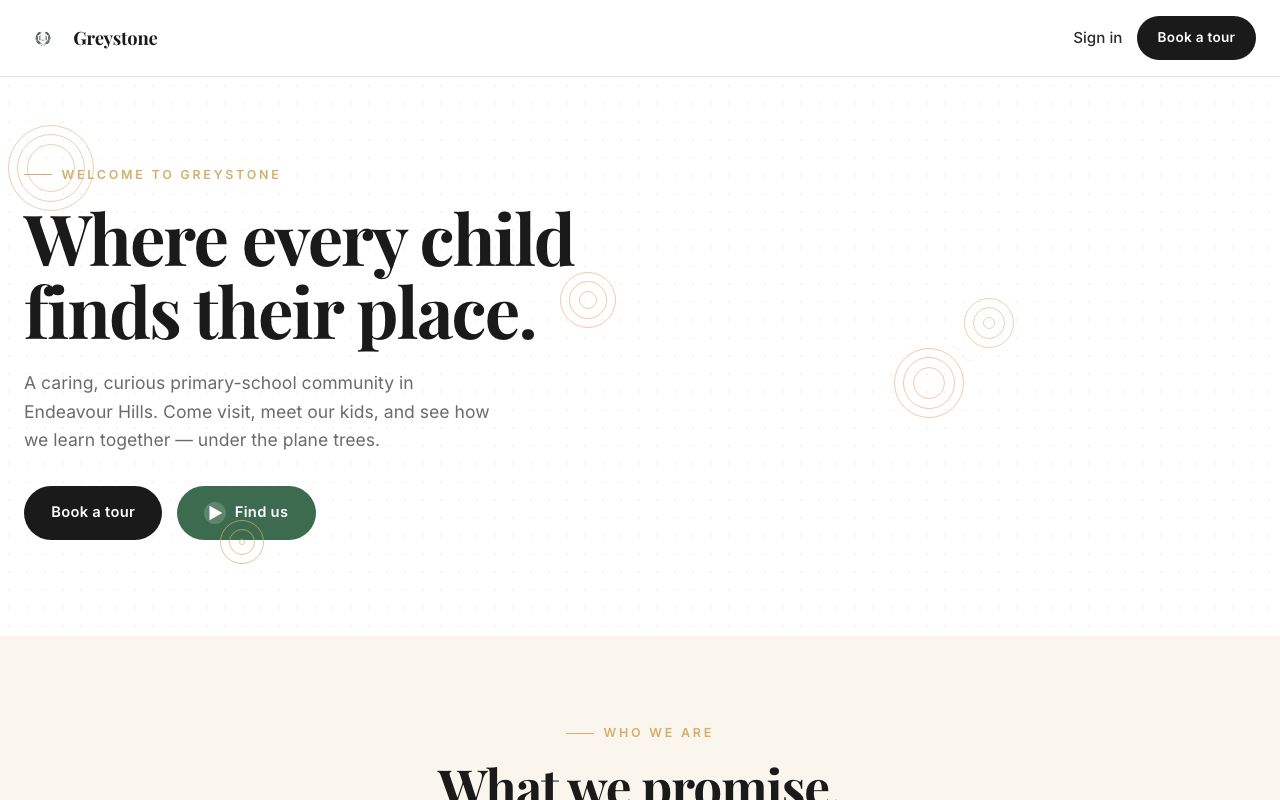 Bold school website template